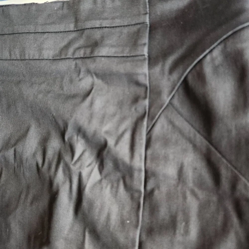 Worthington women's size 8 black pencil skirt textured Moto slim fit tight offic